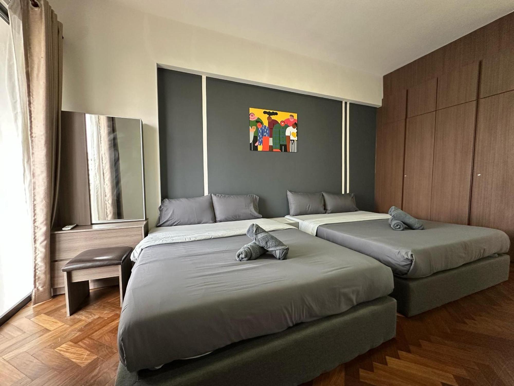New 4queen Bed 3 2cp Near Gurney With Tvbox And Ktv Set * Tanjung Tokong